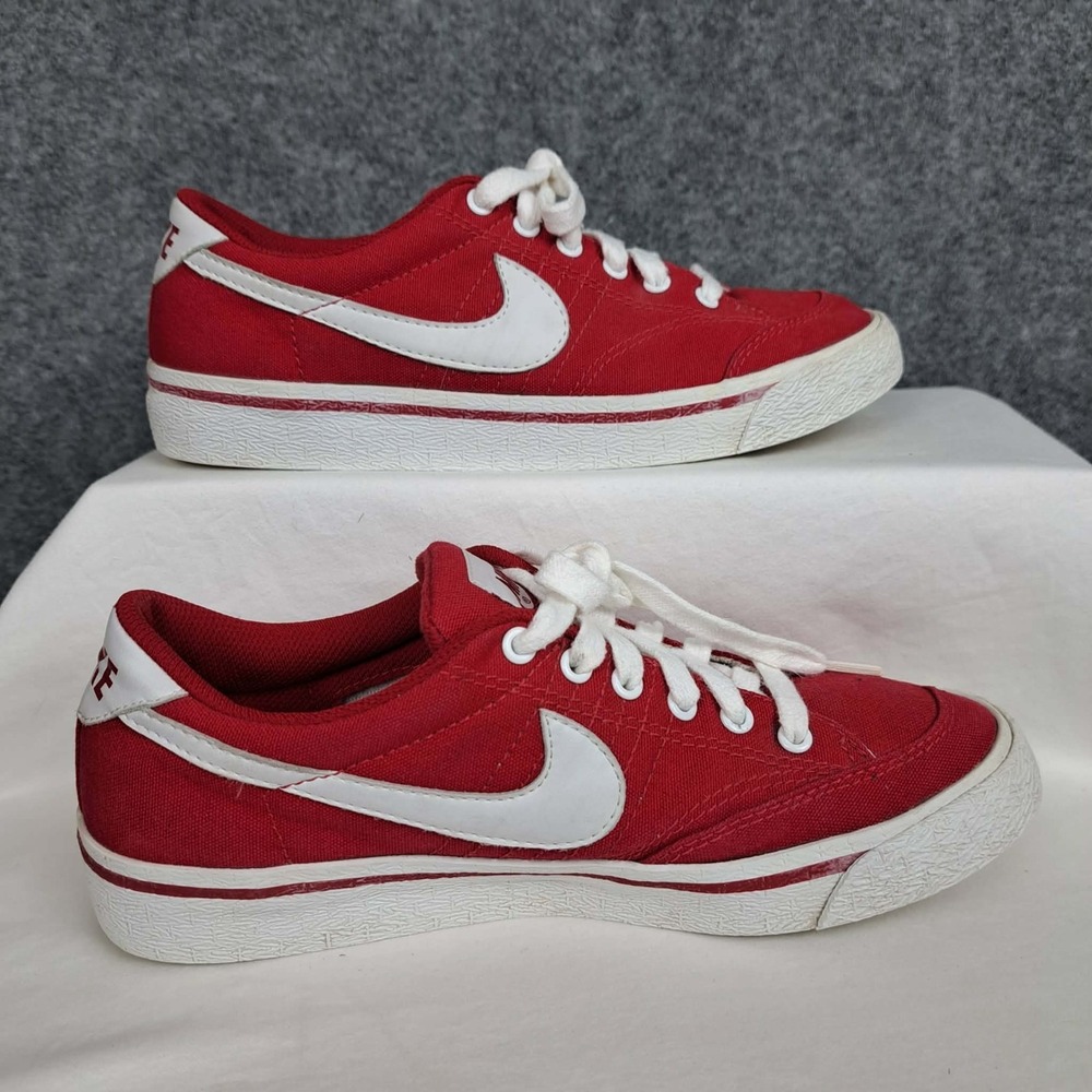 VTG 2002 Nike All‎ Court Low Womens Girls Size 7.5 Red Canvas Classic Y2K Shoes